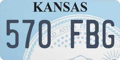 KS license plate 570FBG