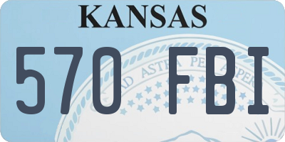 KS license plate 570FBI