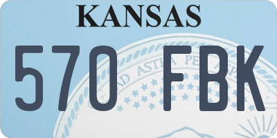 KS license plate 570FBK