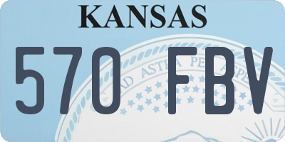 KS license plate 570FBV