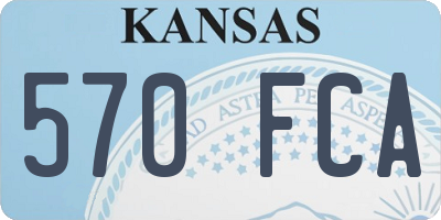 KS license plate 570FCA