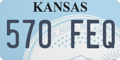 KS license plate 570FEQ