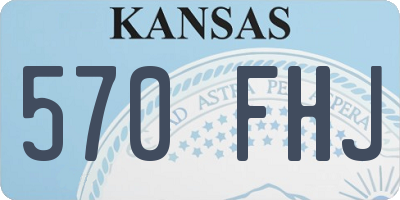 KS license plate 570FHJ