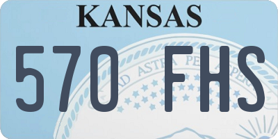 KS license plate 570FHS