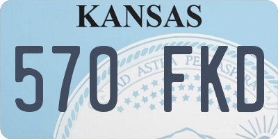 KS license plate 570FKD
