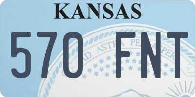 KS license plate 570FNT