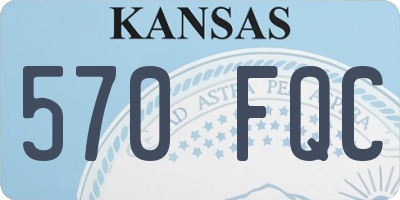 KS license plate 570FQC