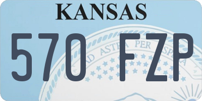 KS license plate 570FZP
