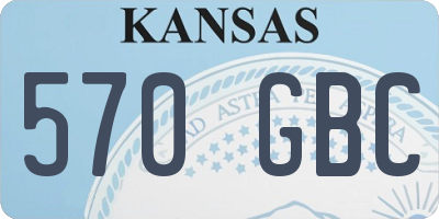 KS license plate 570GBC