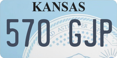 KS license plate 570GJP