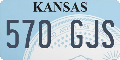 KS license plate 570GJS