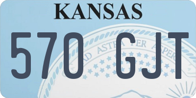 KS license plate 570GJT