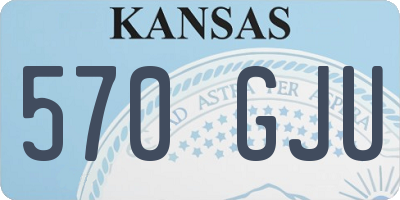 KS license plate 570GJU