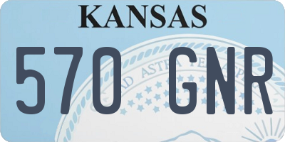 KS license plate 570GNR