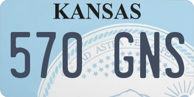 KS license plate 570GNS