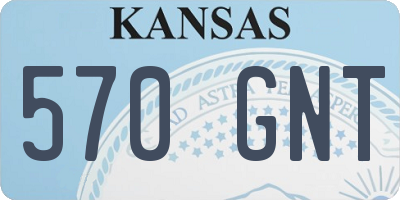 KS license plate 570GNT