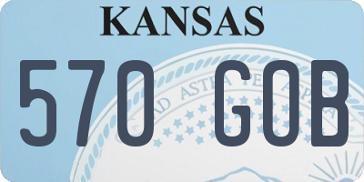 KS license plate 570GOB