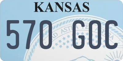 KS license plate 570GOC
