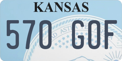 KS license plate 570GOF