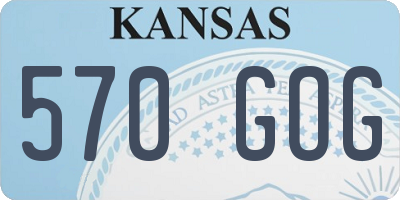 KS license plate 570GOG