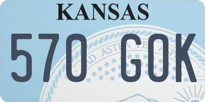 KS license plate 570GOK