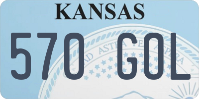 KS license plate 570GOL