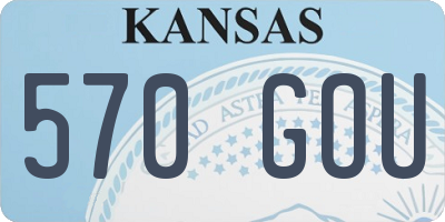 KS license plate 570GOU
