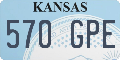 KS license plate 570GPE