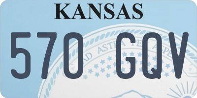 KS license plate 570GQV