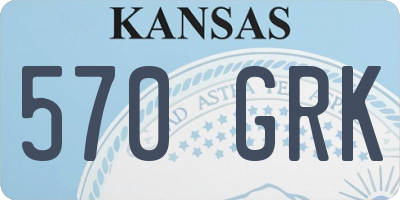 KS license plate 570GRK