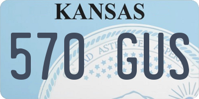 KS license plate 570GUS