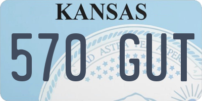 KS license plate 570GUT