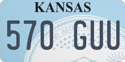 KS license plate 570GUU