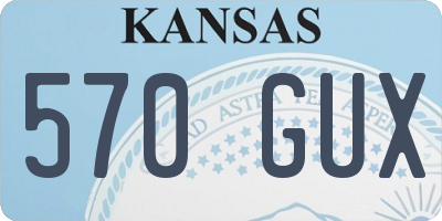 KS license plate 570GUX
