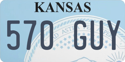 KS license plate 570GUY