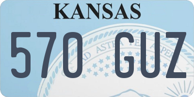KS license plate 570GUZ