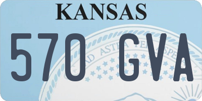 KS license plate 570GVA