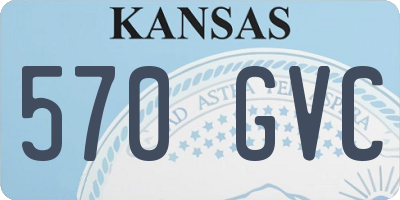 KS license plate 570GVC