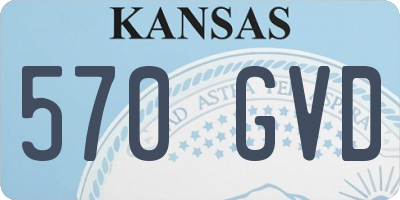 KS license plate 570GVD
