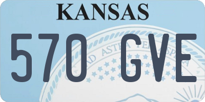 KS license plate 570GVE