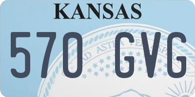 KS license plate 570GVG
