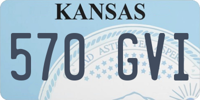 KS license plate 570GVI