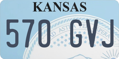 KS license plate 570GVJ