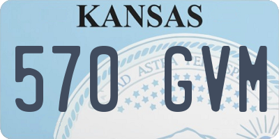 KS license plate 570GVM