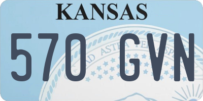 KS license plate 570GVN