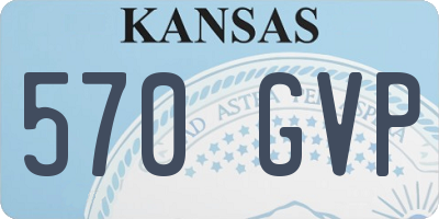 KS license plate 570GVP