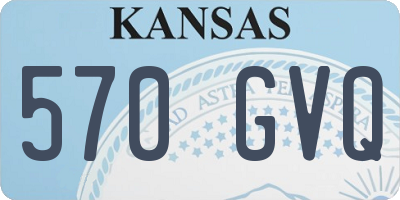 KS license plate 570GVQ