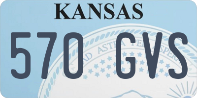 KS license plate 570GVS