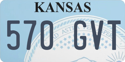 KS license plate 570GVT