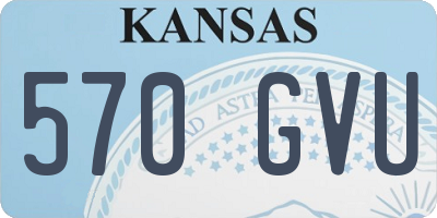 KS license plate 570GVU
